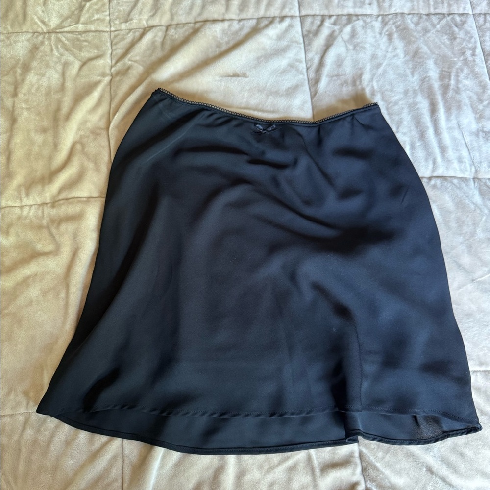 wild fable Black Satin Slip Skirt